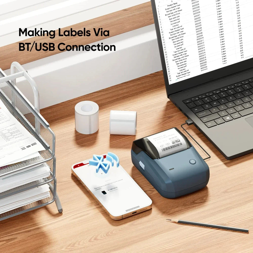 Portable Bluetooth Label Printer