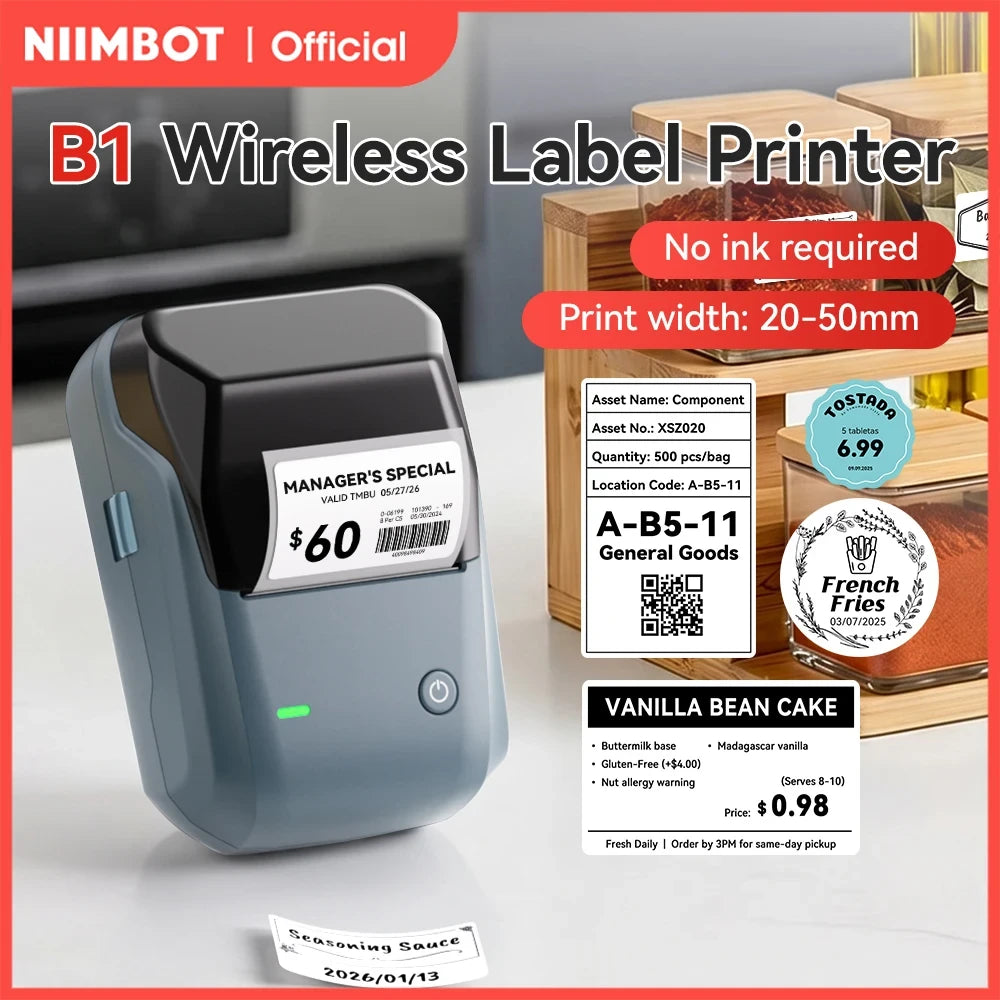 NIIMBOT B1 Portable Thermal Label Printer