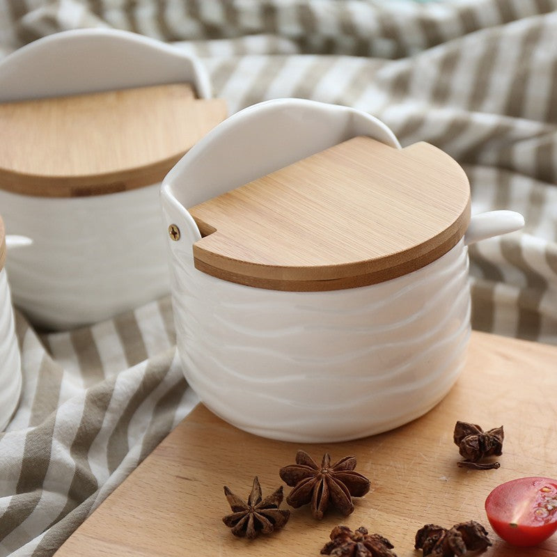 Style Ceramic Seasoning Storage Jar