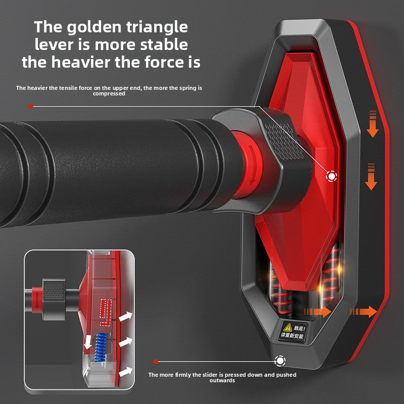 Adjustable Doorway Pull Up Bar with Lifting Rings