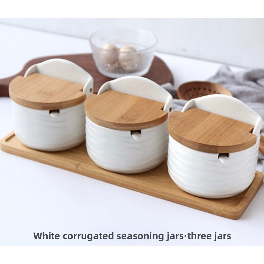 Style Ceramic Seasoning Storage Jar