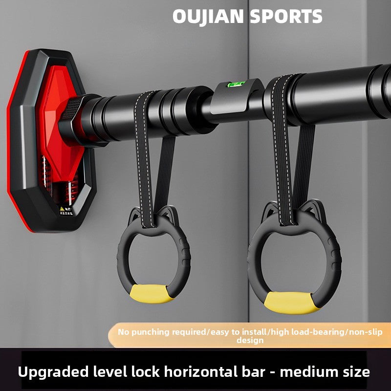 Adjustable Doorway Pull Up Bar with Lifting Rings