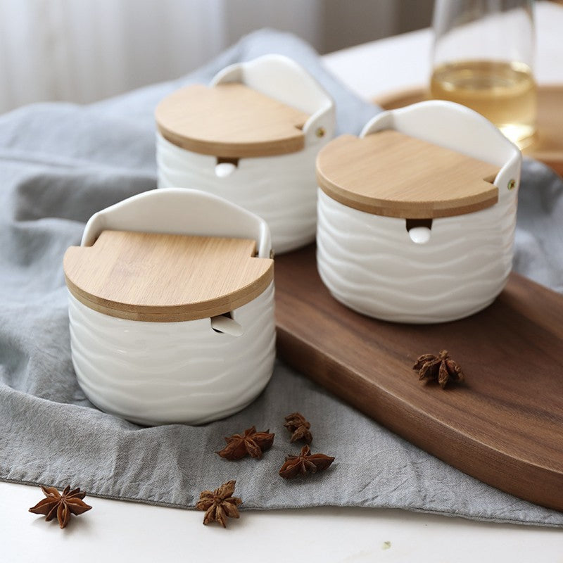 Style Ceramic Seasoning Storage Jar