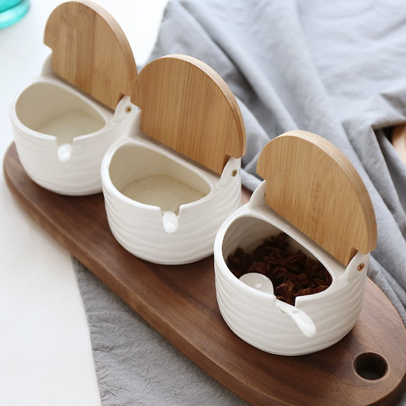 Style Ceramic Seasoning Storage Jar