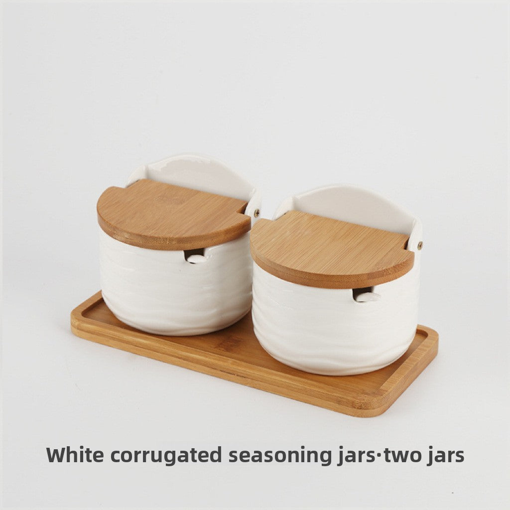Style Ceramic Seasoning Storage Jar